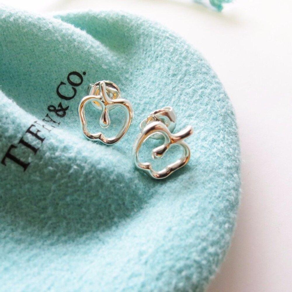 Tiffany & Co. Sterling Silver Apple Stud Earrings